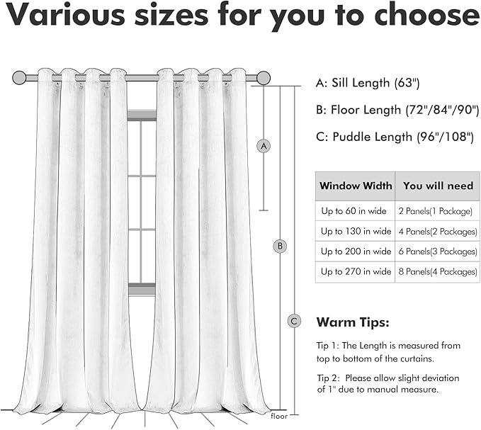 MIULEE Velvet Curtains Olive Green Extra Long Elegant Grommet Curtains Thermal - Image 5