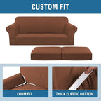 H.VERSAILTEX 3 Piece Stretch Sofa Covers - Image 4