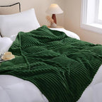 Green Fleece Throw Blanket 50”×60” - Image 3