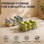 Mpotmiy 6-Pack Pantry Organizers and Storage, Clear Fridge Organizer Bins