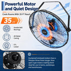 18 Inch Wall Mount Fan, 3 Speeds Wall Mounted Hanging Fan