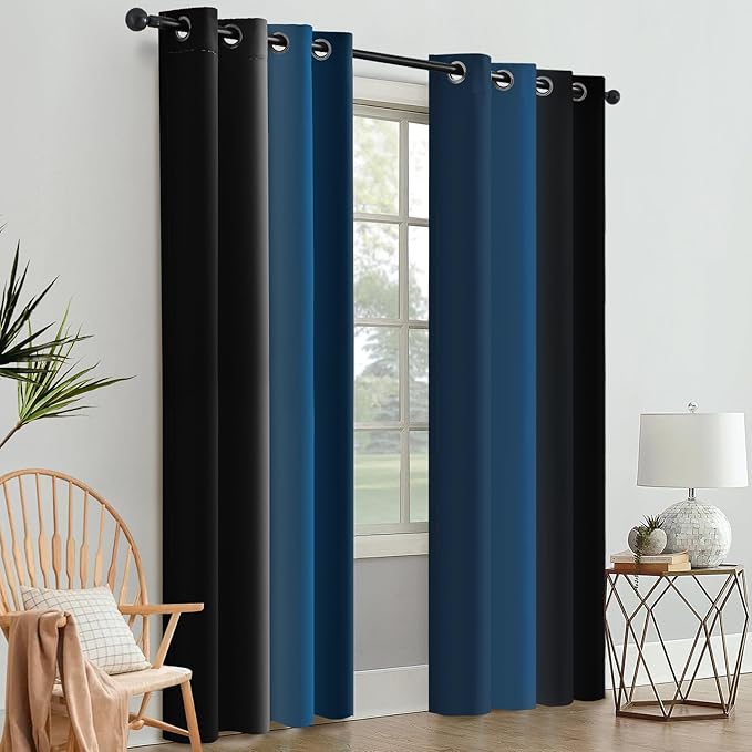 SimpleHome Ombre Room Darkening Curtains 84 inches Length - Image 7