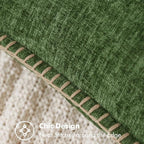 MIULEE Pack of 2 Couch Pllow Covers 18x18 Inch Moss Green Farmhouse Decorative - Image 2
