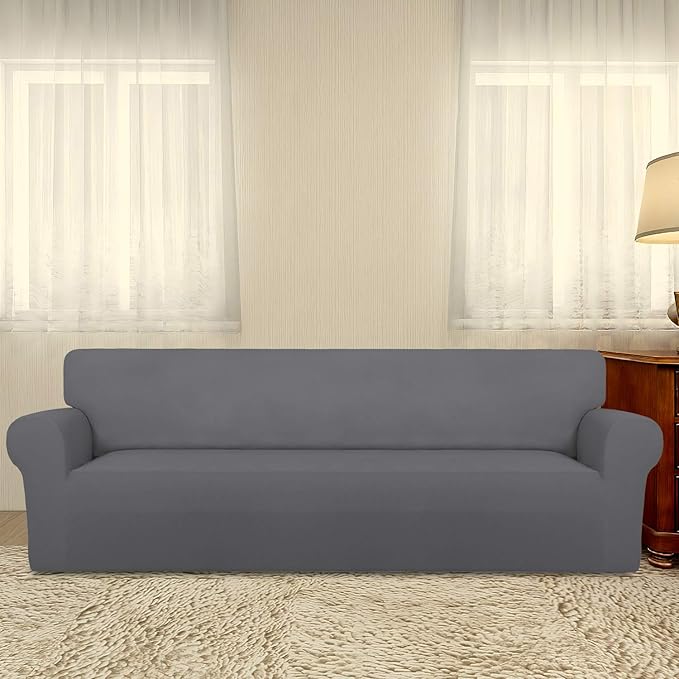 PureFit Super Stretch 4 Seater Sofa Slipcover – Spandex Non Slip Soft Couch - Image 2