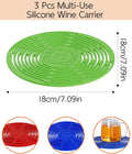 Multi-Use Silicone Wine Carrier,Reusable Single Wine Bottle Carrying Pouch