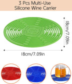 Multi-Use Silicone Wine Carrier,Reusable Single Wine Bottle Carrying Pouch
