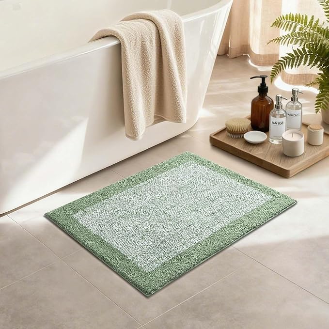 Bathroom Rugs 24x17 Non Slip Washable, Soft Absorbent Quick Dry Mats - Image 3
