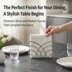 Napkin Holder for Table, Silver Iron Upright Paper Dispenser