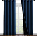 NICETOWN Moroccan Blue Full Shade Curtain Panels, Pair of Energy Smart & Noise by NICETOWN