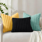 decorUhome Summer Cozy Faux Fur Throw Pillow Covers 12x20 Set of 2 Decorative - Image 9