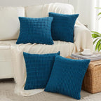 Fancy Homi 4 Packs Teal Decorative Throw Pillow Covers 16x16 Inch by Fancy+Homi