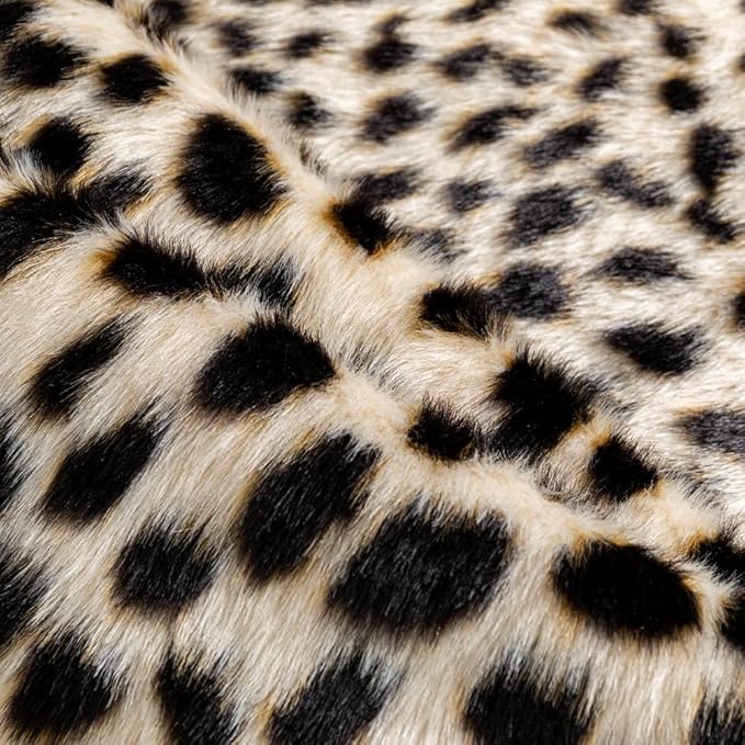 Leopard Area Rug Animals Printed Hide Mats Faux Fur Cowhide Skin Carpet - Image 5