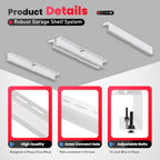 8pcs Heavy Duty Overhead Garage Storage Rack, Connectable Single