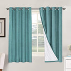 H.VERSAILTEX Linen Blackout Curtains 63 Inches Long 100% Absolutely Blackout by HVERSAILTEX