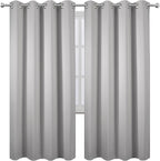LEMOMO Light Grey Thermal Blackout Curtains/52 x 72 Inch/Set of 2 Panels Room - Image 2