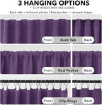 Deconovo Room Darkening Curtains Back Tab and Rod Pocket Curtains Thermal - Image 2