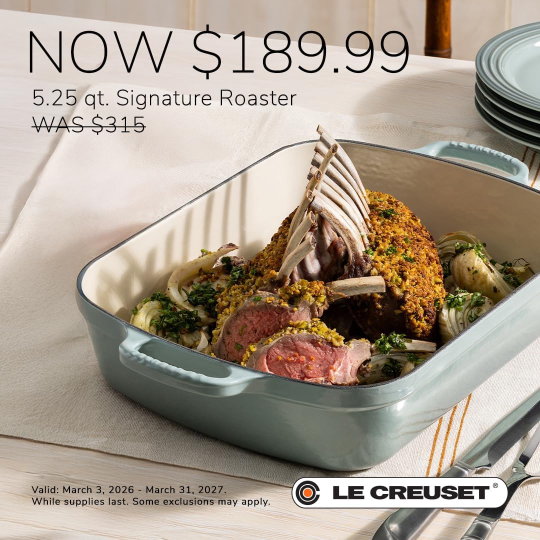 Le Creuset Enameled Cast Iron Rectangular Roaster, 5.25 qt., Flame
