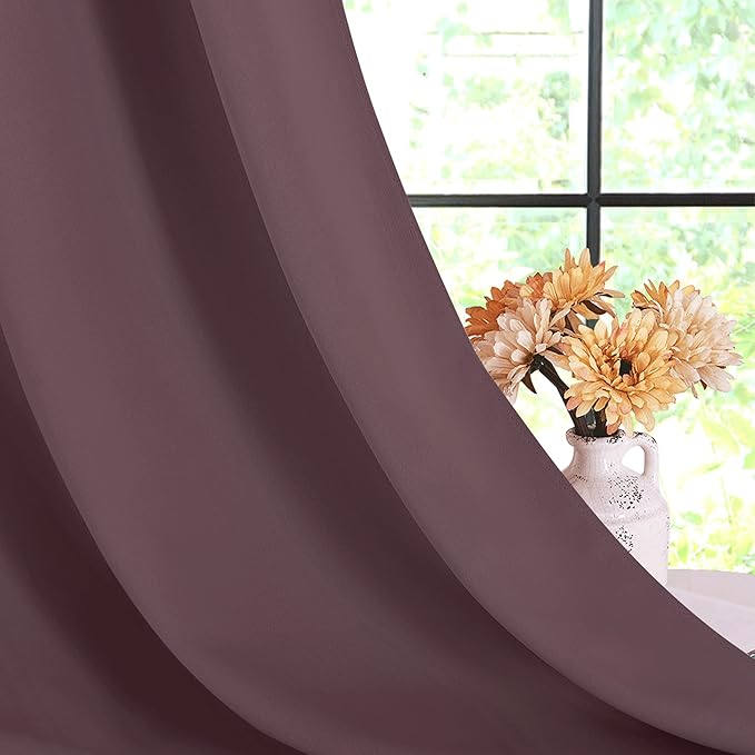 NICETOWN Thermal Insulated Curtains Blackout Draperies, Window Treatment Solid - Image 6