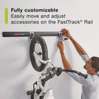 Rubbermaid Fasttrack Wall Mounted Storage and Organization System Rail Horizontal 48" 2-Pack Holds up to 1750 pounds Each Rail for Home/Garage Storage and Organization