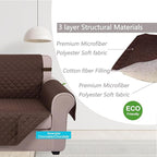 U-NICE HOME Loveseat Sofa Cover Reversible Couch Cover - Image 4