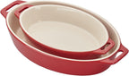 Staub Ceramic 2-piece Oval Baking Dish Set - Matte Black