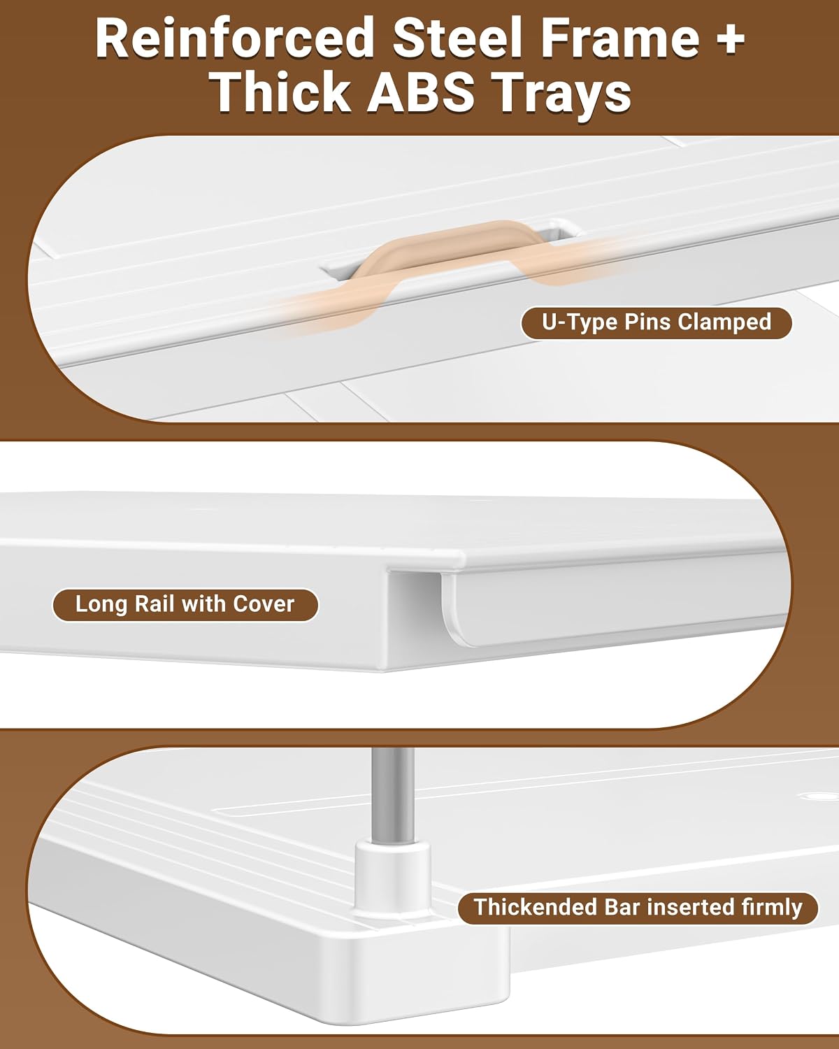 EVERIE 3-Tier Cabinet Organizer, Expandable Shelf for Foil & Wrap Boxes