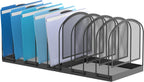 9-Section File Organizer for Desk, Metal File Folder Holder, Black
