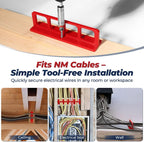 Cable Chase Wire Bracket, Electrical Wire Bracket, NM Cable Organizer, Wire Holder, NM Cable Support, NMSC Stackers - 20 Pack