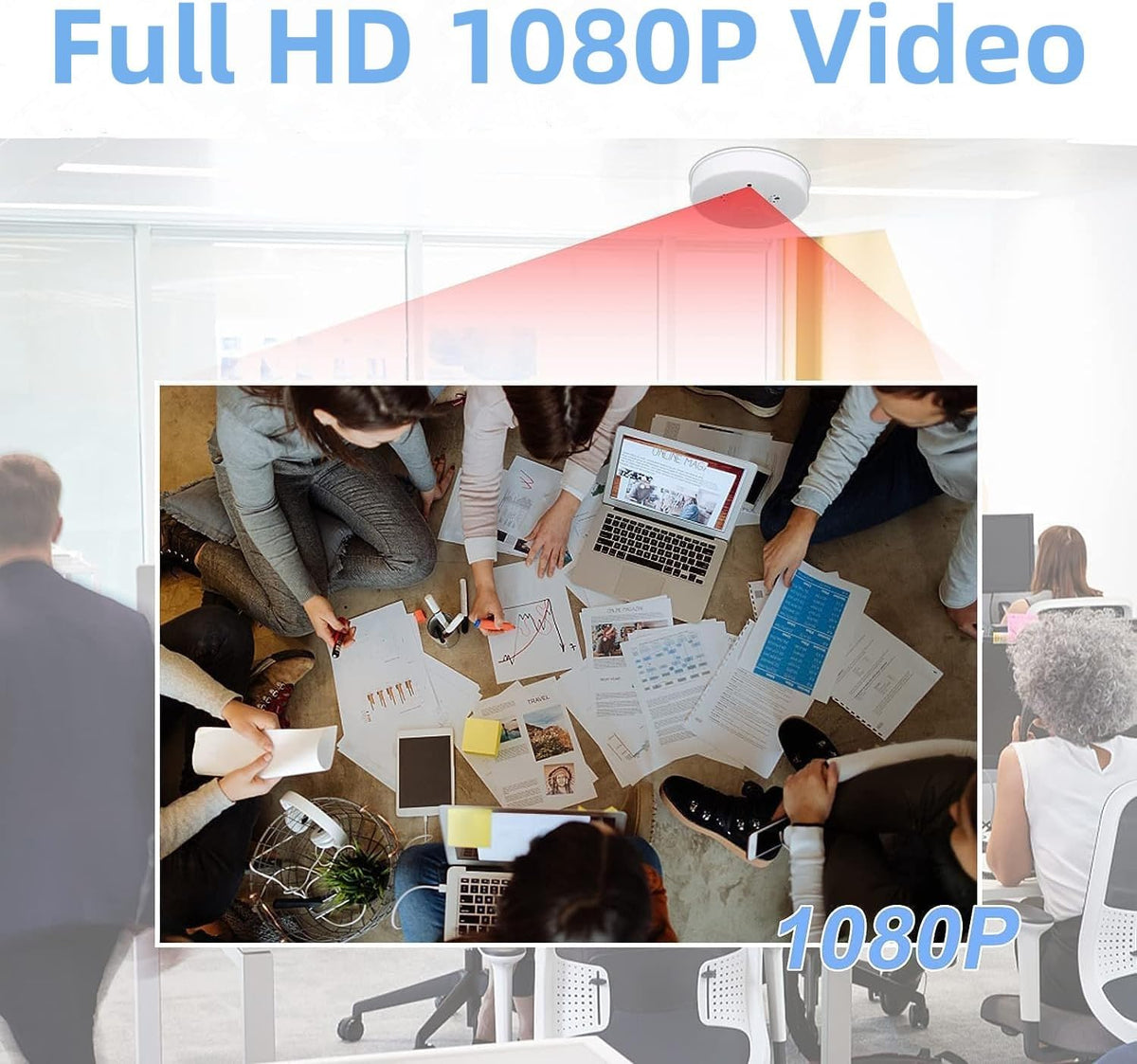 Security Camera Smoke Detector Hidden Camera 1080P HD Wireless WiFi Camera