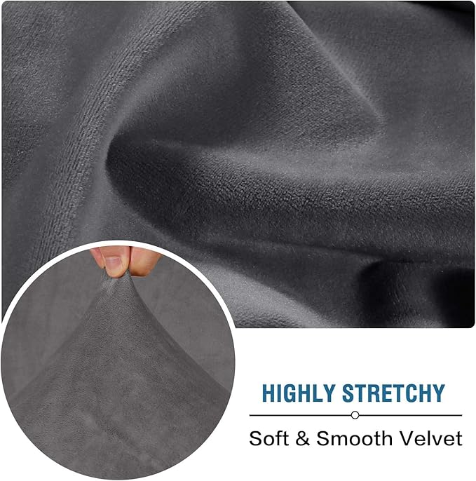 H.VERSAILTEX Velvet Stretch Sectional Sofa Covers - Image 5