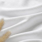 White Linen Curtains 80 Inches Length 2 Panels Set - Image 5