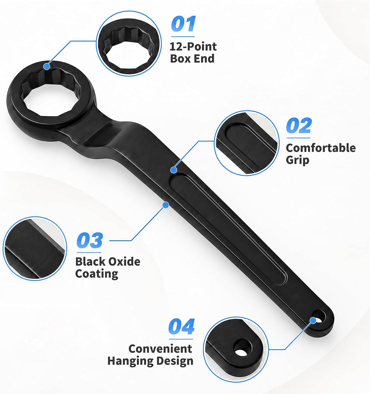 46mm Box End Striking Ring Wrench, 12-Point