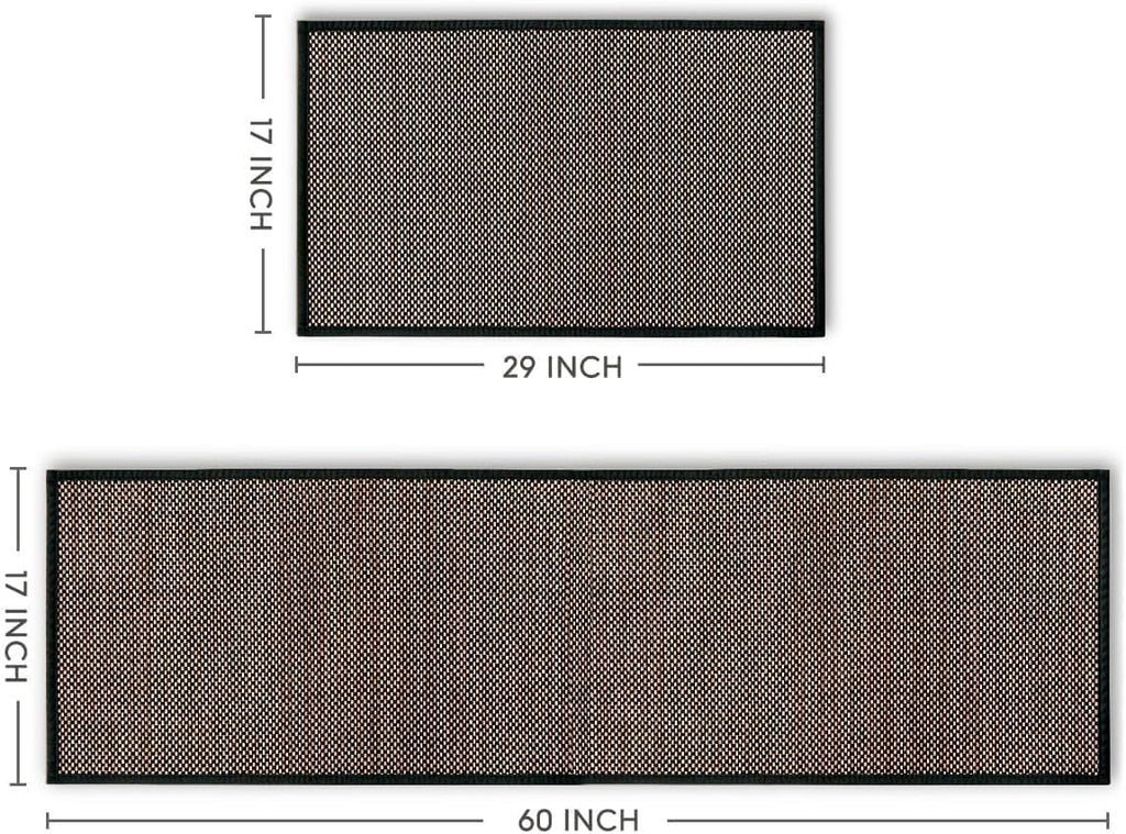 Artoid Mode Non-Skid Kitchen Rugs and Mats Set of 2-17x29 + 17x60