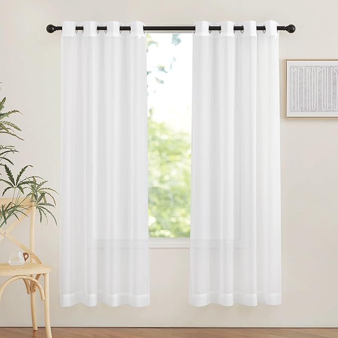 NICETOWN Sheer Curtains Panels for Bedroom by NICETOWN