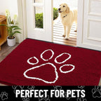 Smiry Dog Door Mat for Muddy Paws, Absorbent Dirt Trapper Non Slip Quick Dry - Image 7
