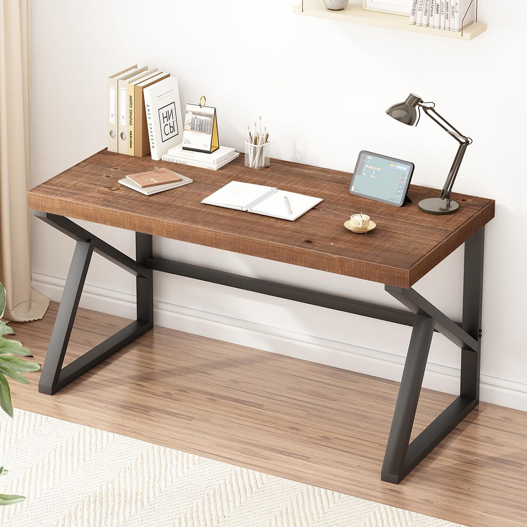 IBF Solid Wood Computer Office Desk Small Writing Desks for Home 47 Inch