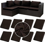 8Pcs Stretch Velvet Patio Cushion Cover, by BIETYONE