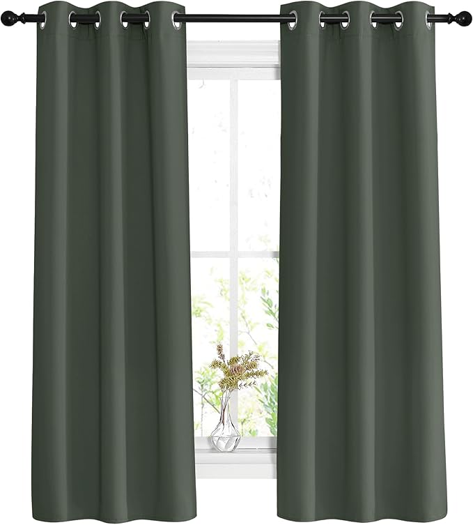 NICETOWN Bedroom Curtains 63 inch Length 2 Panels by NICETOWN