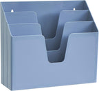 Acrimet Horizontal Triple File Folder Organizer Sorter, Letter Size, Blue