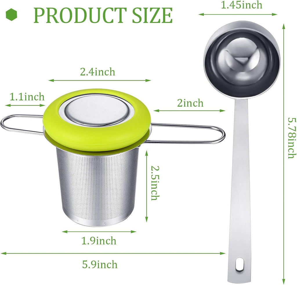 Patelai 2 Pcs Tea Infusers with Scoop Tea Infusers for Loose Teas