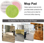Cordless Electric Mop Pads, 6.3in Spin Mop Pads Compatible with vmai/alfabot/devoac/idoo/eous/verazon/kojeo Cordless Electric Mop, Round Mop Replacement Pads for Floor Cleaning(8 Pack)