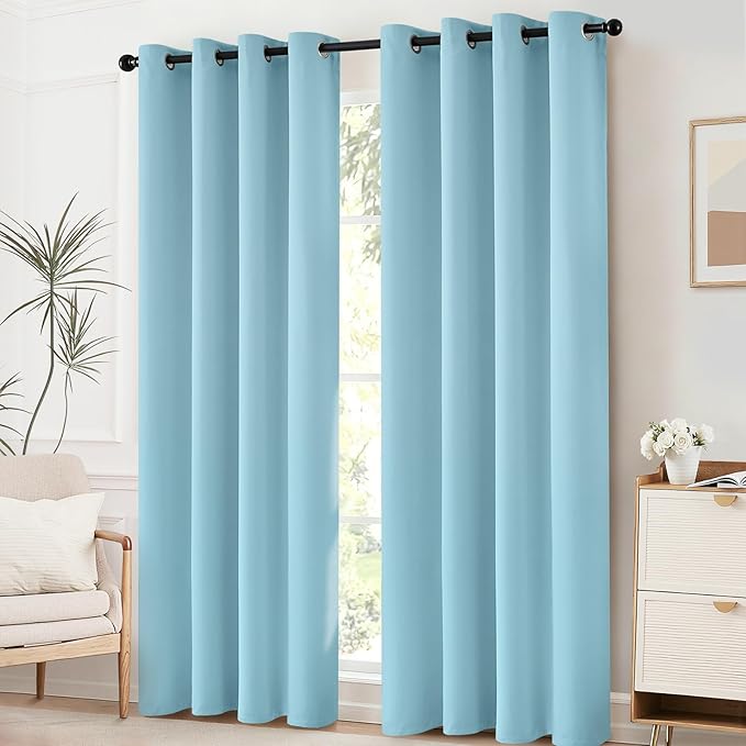 Yakamok Blackout Curtains for Bedroom, Grommet Thermal Insulated Room Darkening - Image 2