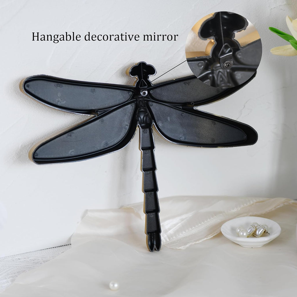 Decorative Golden Dragonfly Wall Mirror