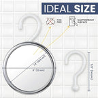 MIRRORVANA Hangable Fogless Shower Mirror, 360° Swivel Hook, 6.7" (Chrome)