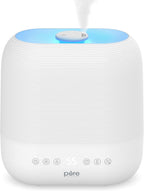 Pure Enrichment HUME Sense Warm & Cool Mist Top-Fill Humidifier, 2-Gal Tank, Up to 4.5 Days, Auto Humidity Sensor, 3 Mist Levels, Night Light, Aromatherapy, Sleep Mode & Auto Shut-Off