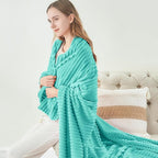 BEDELITE Fleece Throw Blanket for Couch – 3D Ribbed Jacquard Soft and Warm - Image 8