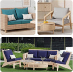 8Pcs Stretch Patio Cushion Covers, Outdoor Couch & Sofa Replacement Slipcovers - Image 7