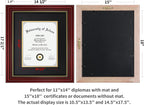 CORE ART 15x18 Diploma Frame, Cherry Red, Black Mat for 11x14