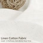 Nanspring Neutral Linen Curtains 84 Inch Length 2 Panels Set - Image 4