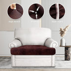 Leather Look Couch Cushion Covers Sofa Seat Slipcovers Sets Couches Furniture - Image 5